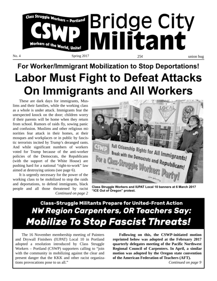 Bridge City Militant No. 4 (Spring 2017)